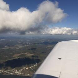 Rückflug von Worms nach Bonn an der Wolkenbasis