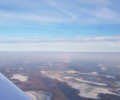 Winterflug MEDU mit etwas Schnee
