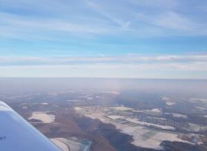 Winterflug MEDU mit etwas Schnee