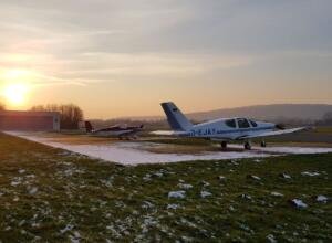 Parkposition MEDU in Koblenz kurz vor Sunset im Winter
