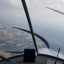 Nach dem Abflug Richtung Langeoog in diesiger Luft