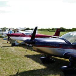 Flieger geprkt nach Landung auf Langeoog
