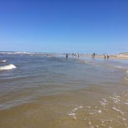 Am Nordseestrand auf Langeoog bei Flut