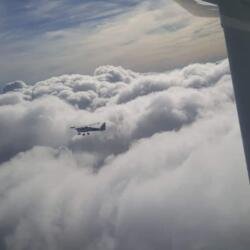 Rückflug von Langeoog mit MEPO über den Wolken