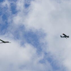 Schleppzug auf der Wassesrkuppe