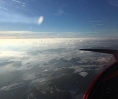 Winterlandschaft mit Inversions-Wetterlage von oben